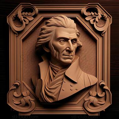 3D model Gilbert Stuart American artist (STL)